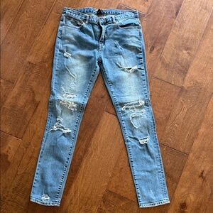 Distressed Blue Jeans